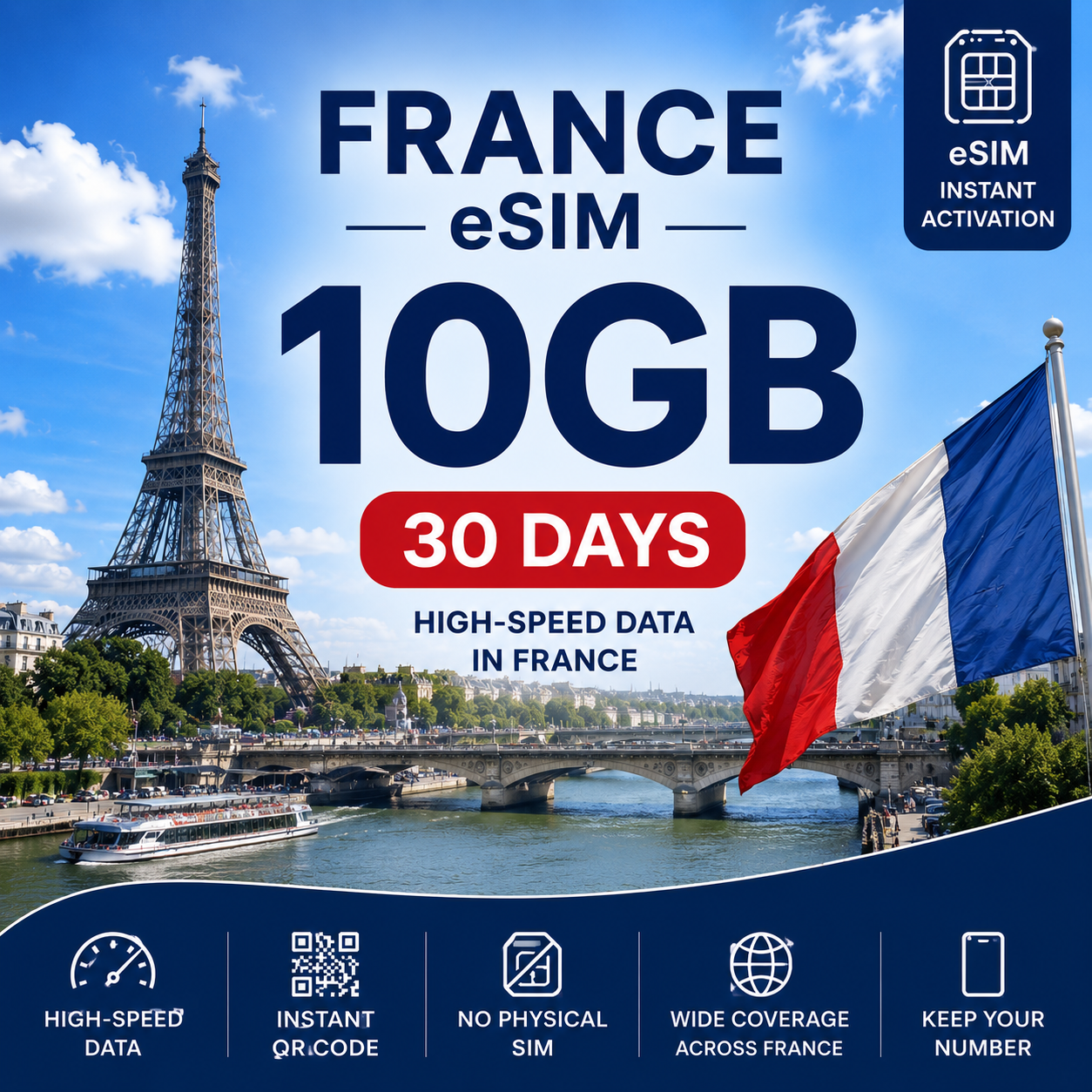 France eSIM - 10GB - 30 Days