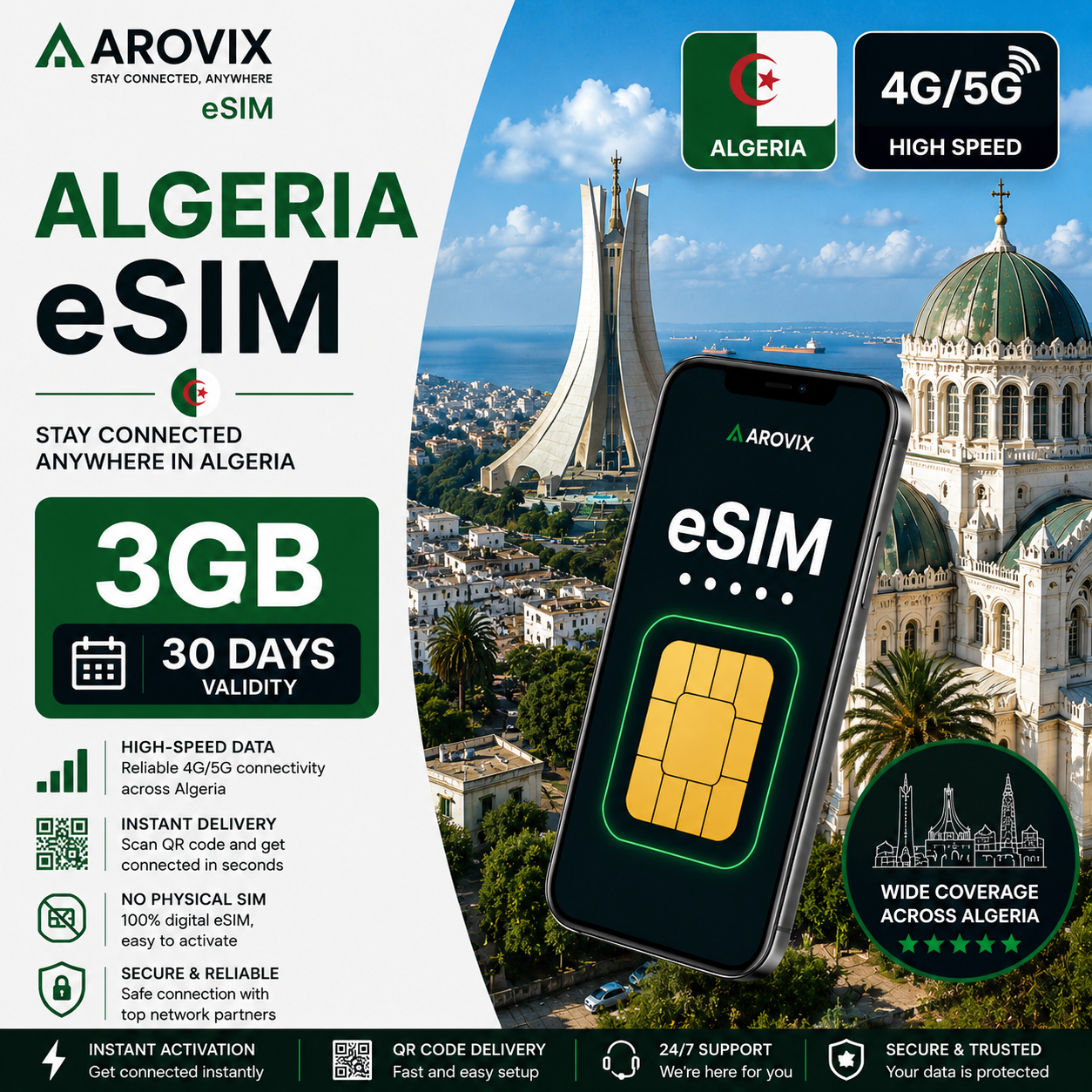 Algeria eSIM 3GB –30 Days