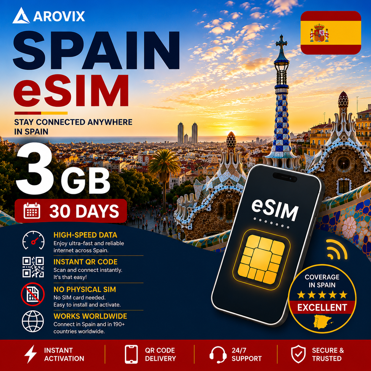Spain eSIM - 3GB - 15 Days
