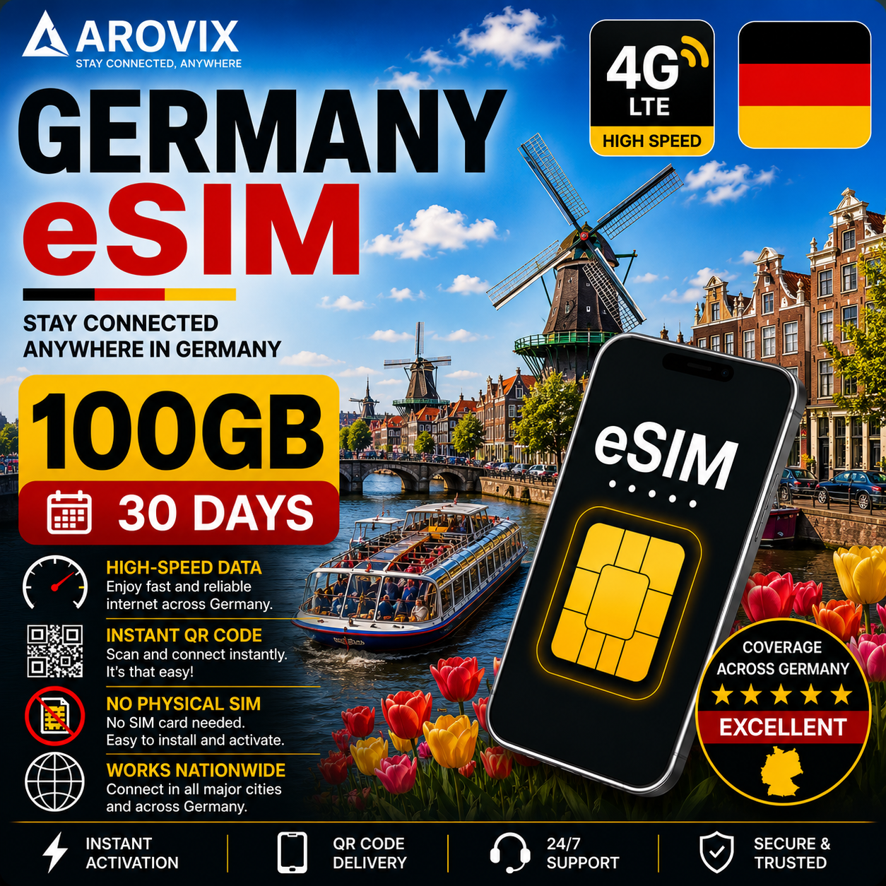 Germany eSIM - 100GB - 30 Days
