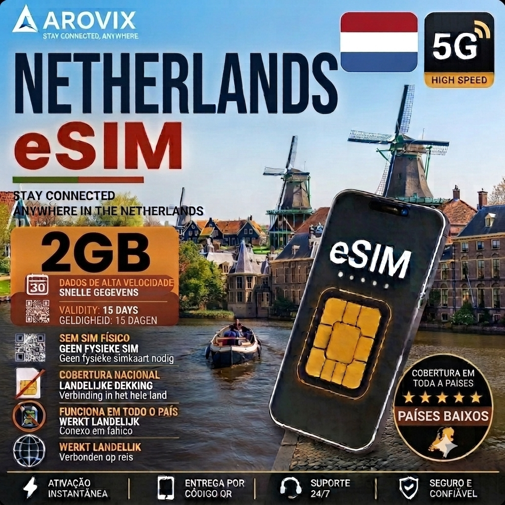 Netherlands eSIM 2GB – 15Days